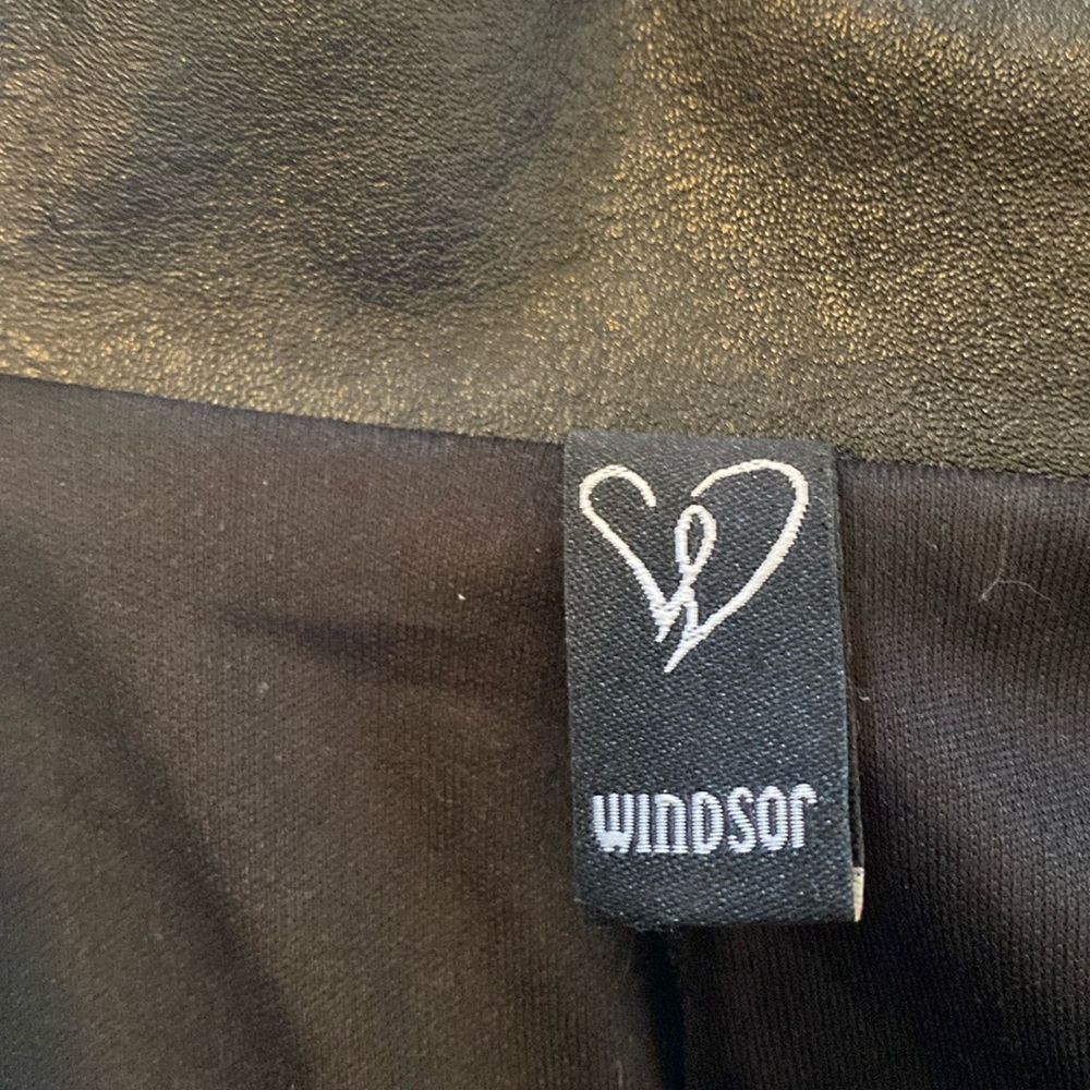 Windsorfaux leather motorcycle black jacket size S - Picture 6 of 8